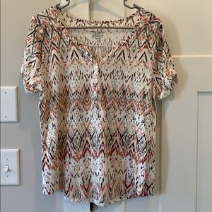 Multi print short sleeve tee